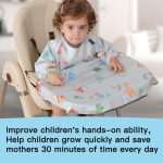 PewinGo BLW Bib Highchair Cover for Baby & Long Sleeve Bibs,Waterproof, Easy to Clean, Machine Washable,Comfortable - Image 2